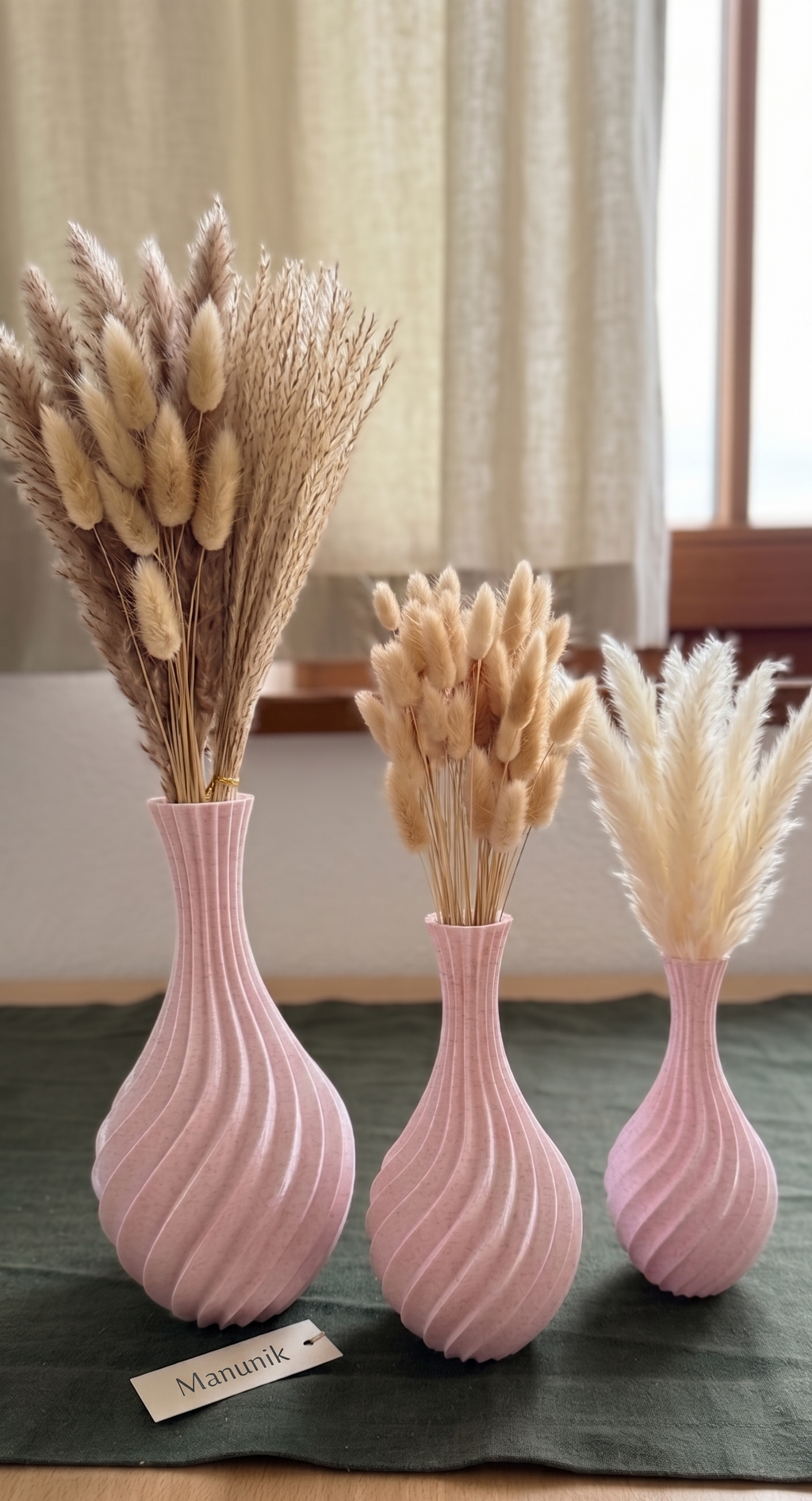 Vasen-Set Manunik 3-teilig in Rosa